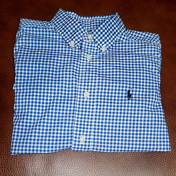 Polo by Ralph Lauren Blue Gingham Casual Shirt - Picture 3 of 3